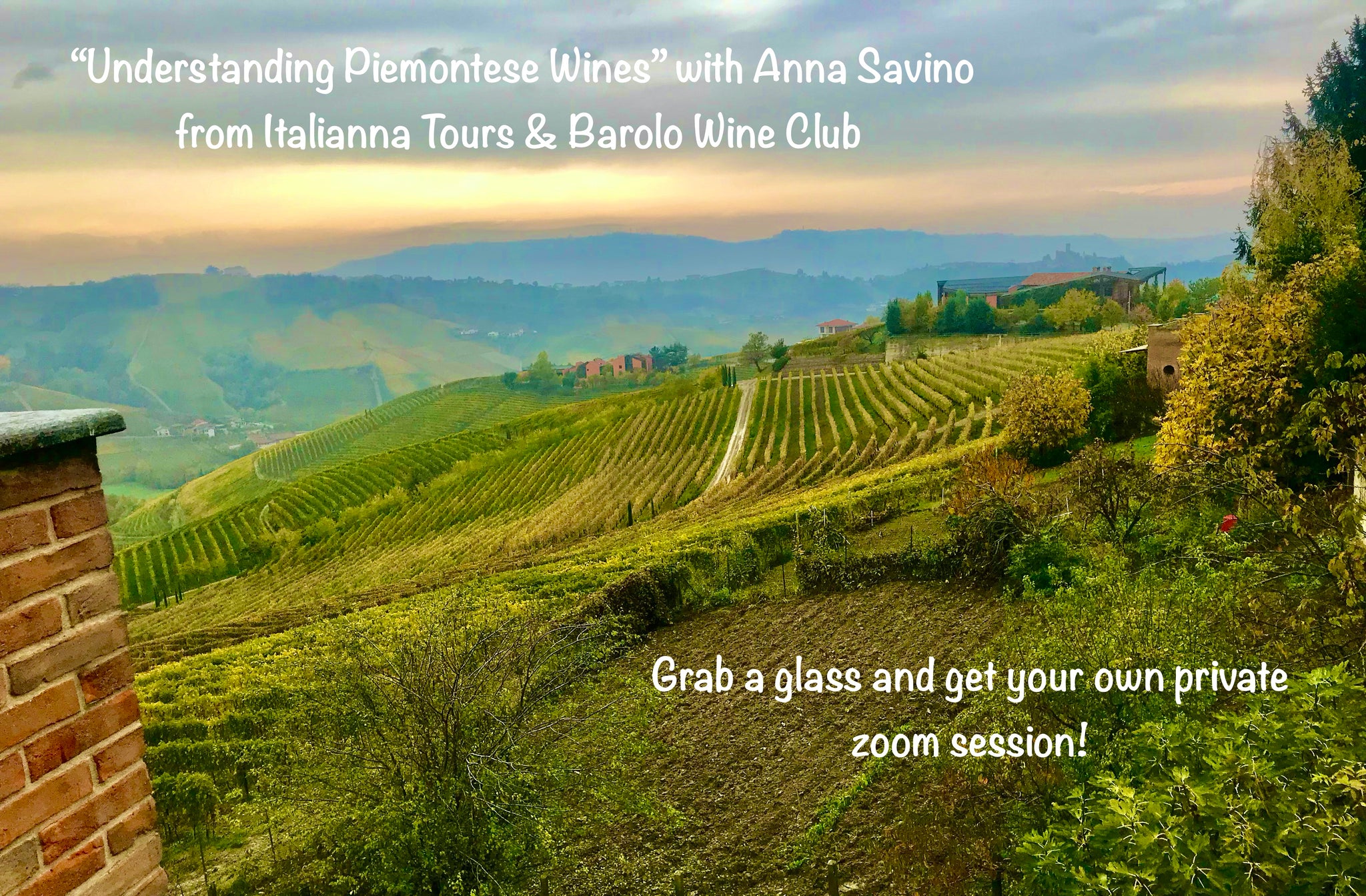 VIRTUAL ZOOM PRIVATE TASTING: Understanding Piemonte Class with Anna Savino
